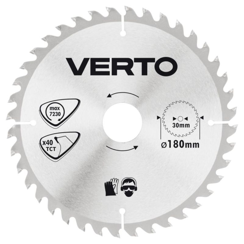 Пиляльний диск , карбід кремнія, 180 x 30 мм, 40 зуб VERTO (61H106)